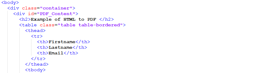 Javascript html to pdf